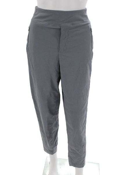 Athleta Women Gray Ankle Pants Nylon Spandex Pull On Size 10