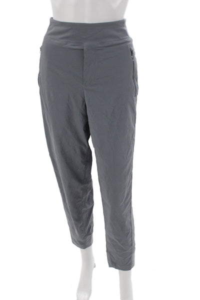 Athleta Women Gray Ankle Pants Nylon Spandex Pull On Size 10