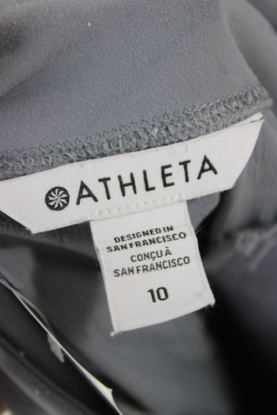 Athleta Women Gray Ankle Pants Nylon Spandex Pull On Size 10
