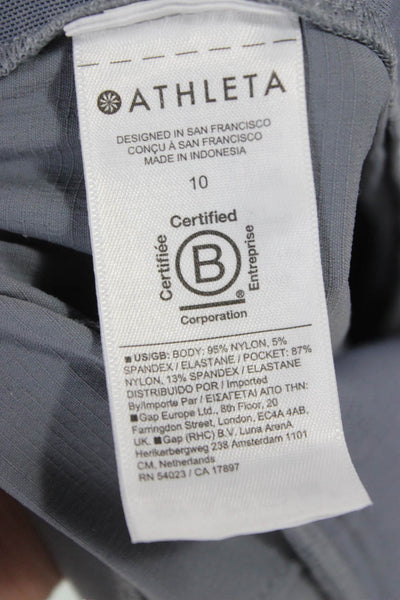 Athleta Women Gray Ankle Pants Nylon Spandex Pull On Size 10