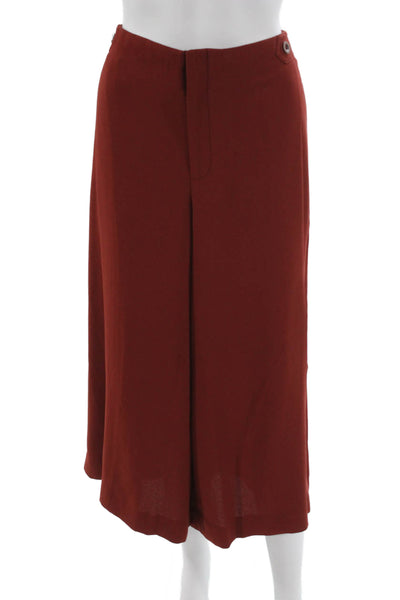 Anthropologie Womens Cropped Red Pants Size 12
