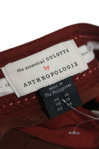 Anthropologie Womens Cropped Red Pants Size 12