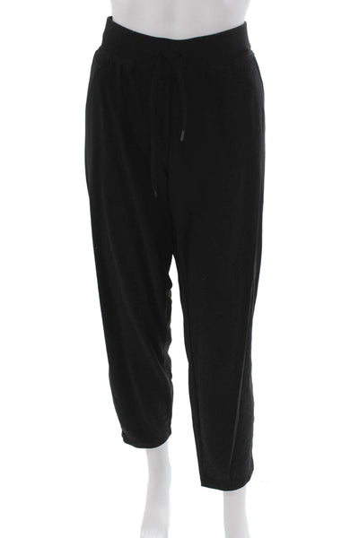 Athleta Womens Jogger Pants Black Drawstring Nylon Size L
