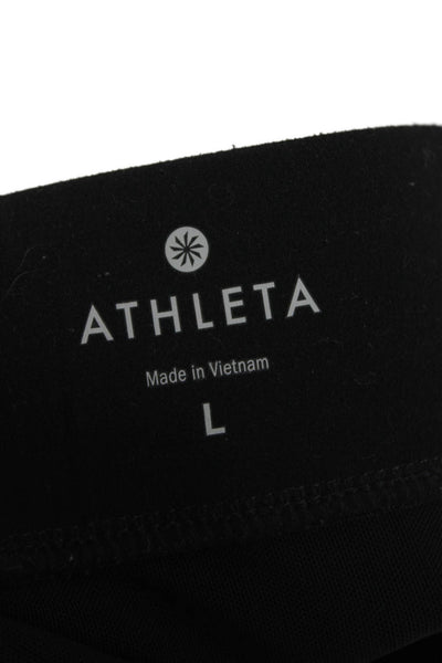 Athleta Womens Jogger Pants Black Drawstring Nylon Size L