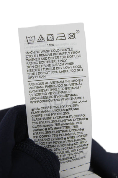 Athleta Womens Cropped Colorblock Nylon Leggings Blue Size XL
