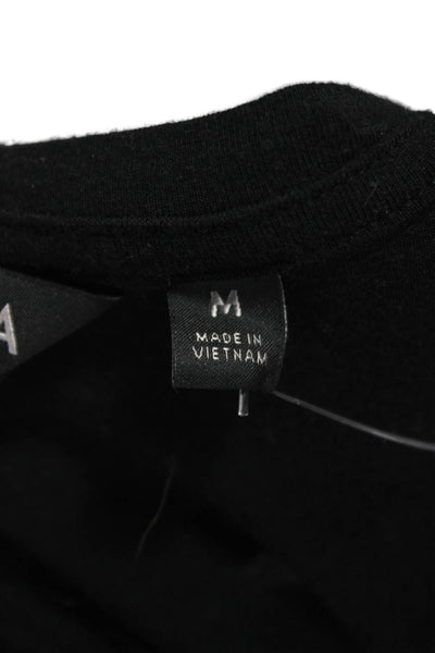 Athleta Womens T-Shirt Dress Black Scoop Neck Short Sleeve Modal Size M