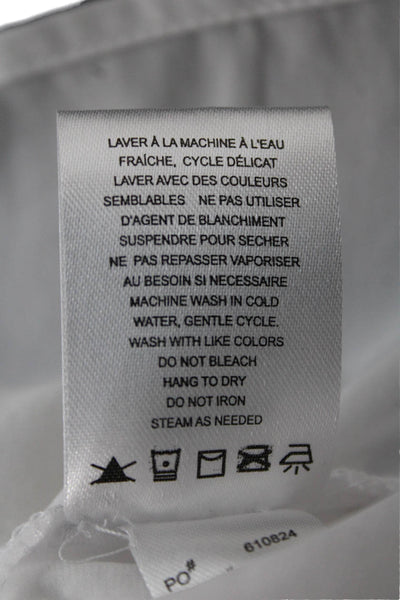 Renuar Women Tunic Blouse White Short Sleeve Round Neck Polyester Size XS