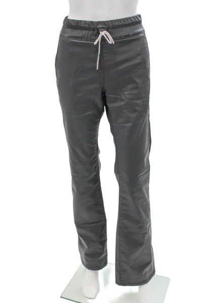 Flog Womens Black Jogger Pants Drawstring Cotton Stretch Size 28