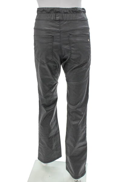 Flog Womens Black Jogger Pants Drawstring Cotton Stretch Size 28