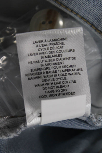 Renuar Women A-Line Skirt Blue Cotton Solid Petite Size S