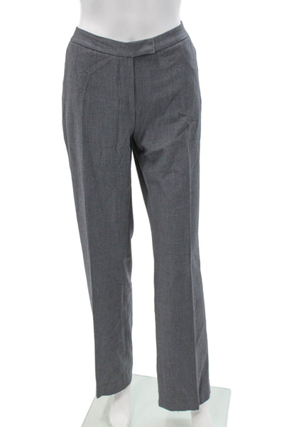 Calvin Klein Women Dress Pants Gray Polyester Hook & Eye Size 4