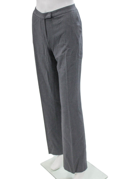 Calvin Klein Women Dress Pants Gray Polyester Hook & Eye Size 4