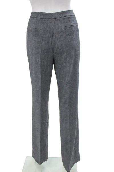 Calvin Klein Women Dress Pants Gray Polyester Hook & Eye Size 4