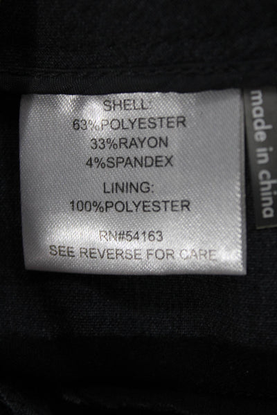 Calvin Klein Women Dress Pants Gray Polyester Hook & Eye Size 4