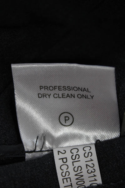 Calvin Klein Women Dress Pants Gray Polyester Hook & Eye Size 4