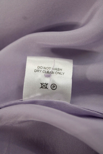 Tyler Boe Women Silk Cowl Neck Long Sleeve Purple Blouse Pullover Size XL