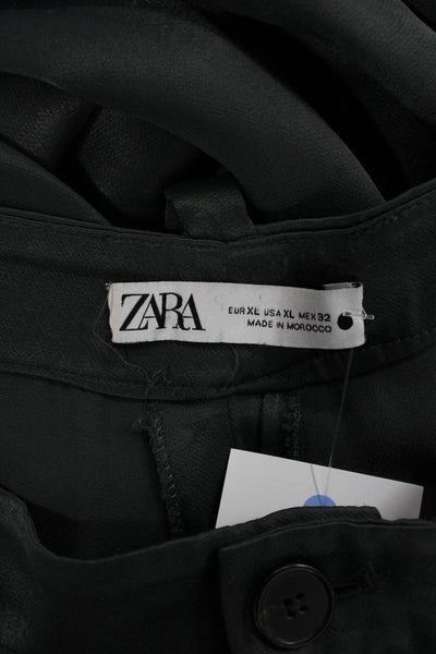 Zara Women Gray Polyester Dress Pants Size XL
