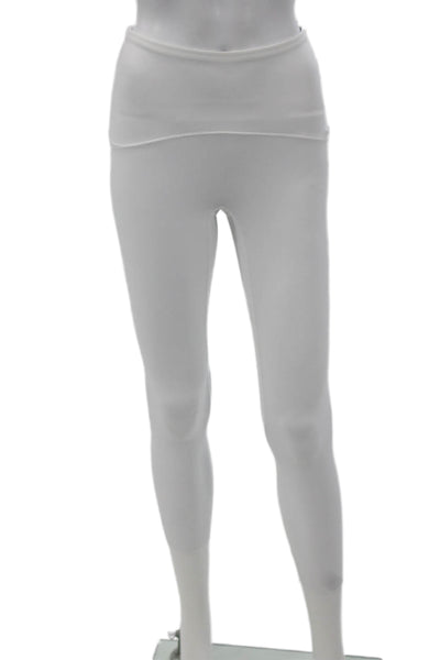 Spanx Women Cropped Nylon Leggings White Size XS