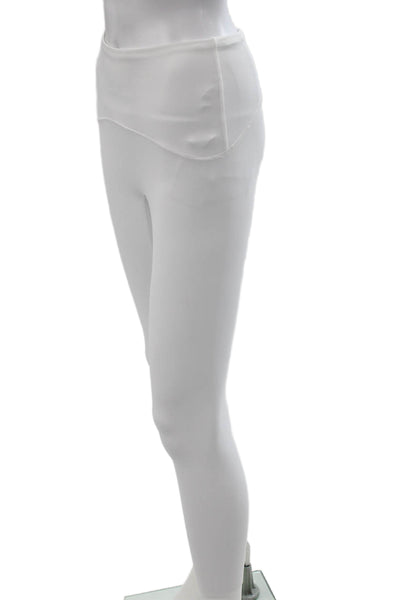 Spanx Women Cropped Nylon Leggings White Size XS