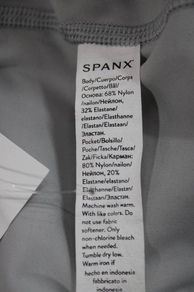 Spanx Women Cropped Nylon Leggings White Size XS