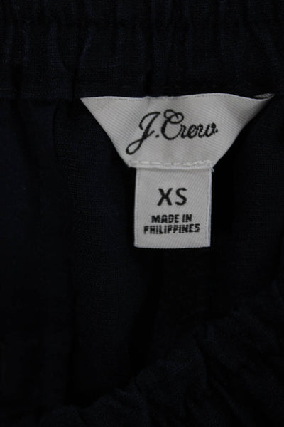 J Crew Womens Casual Drawstring Linen Blend Shorts Size XS