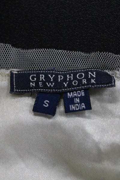 Gryphon New York Women Basic Sleeveless Tank Gold Nylon Round Neck Size S