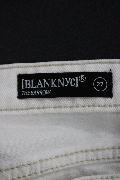 Blank NYC Women Patchwork Cut-Off Cotton Cream Shorts Size 27