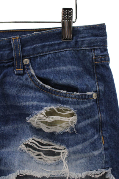 Rag & Bone Jean Womens Cut-Off Blue Cotton Shorts Size 26