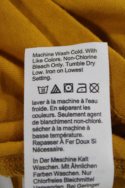 J Crew Women Basic Yellow Cotton Crew Neck Short Sleeve T-Shirt Size M