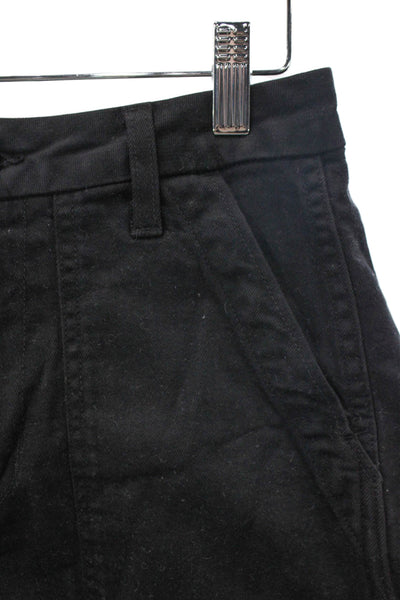 Amo Womens Utility Black Cotton Shorts Size 26
