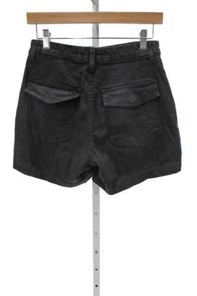Amo Womens Utility Black Cotton Shorts Size 26