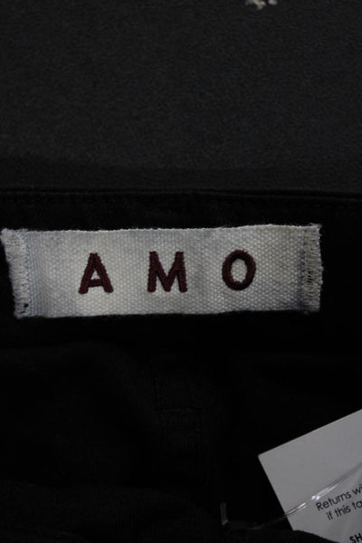 Amo Womens Utility Black Cotton Shorts Size 26