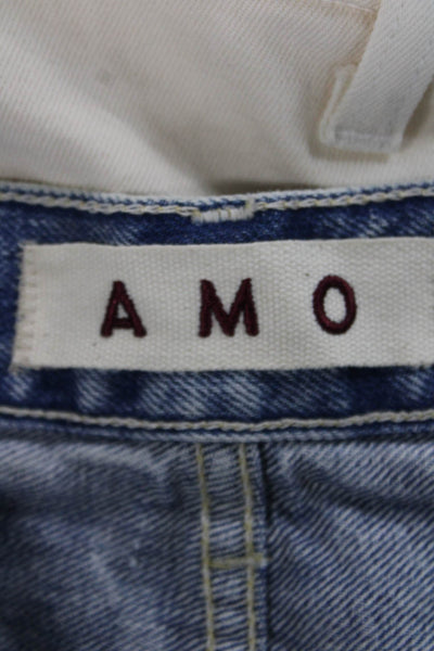Amo Women Cut-Off Denim Shorts Blue Size 25
