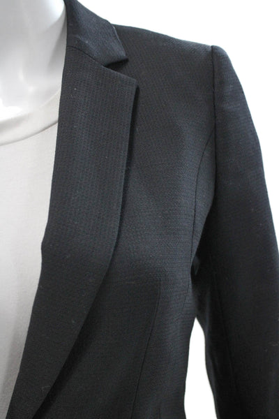 Reiss Womens Wool Gray Skirt Suit Button Long Sleeve Size 2
