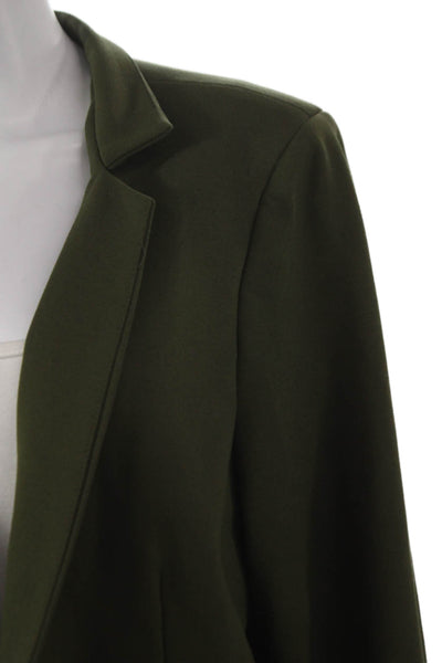 Tahari Women Blazer Green Button Long Sleeve Size 16