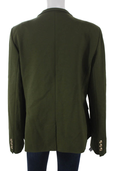 Tahari Women Blazer Green Button Long Sleeve Size 16