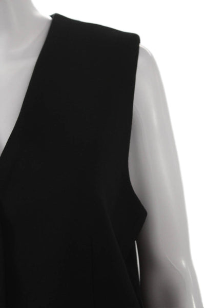 Truth By Republic Women Sleeveless Black Rayon Vest Button Size L