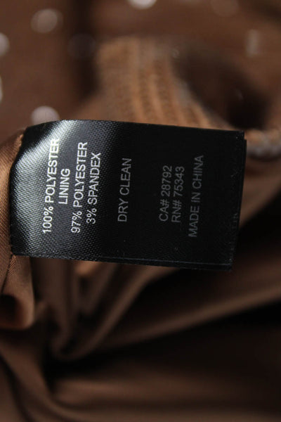 Rachel Zoe Womens Basic Jacket Brown Long Sleeve Size L