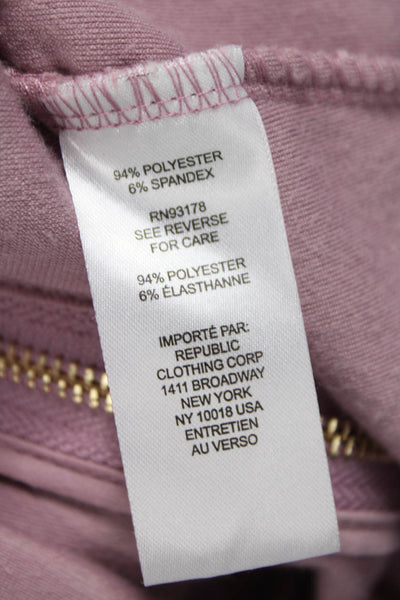 Truth By Republic Womens Purple Sweatsuit V Neck Zip Long Sleeve Size XL