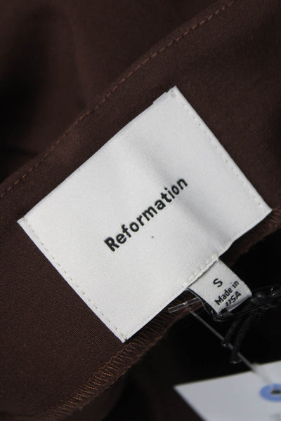 Reformation Womens Brown Modal Blend Zip Jeggings Solid Inseam 32 Size S