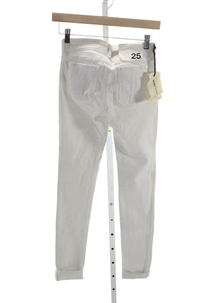 Rag & Bone Jean Women Skinny White High Rise Jeans Cotton Blend Size 25