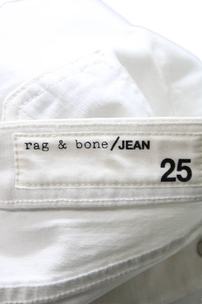 Rag & Bone Jean Women Skinny White High Rise Jeans Cotton Blend Size 25