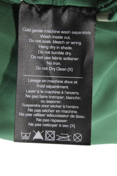The Upside Women Track Pants Leggings Green Striped Recycled Polyamide Size 4