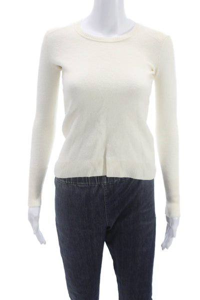 Rag & Bone Womens Merino Wool Pullover Sweater Ivory Crewneck Size 2XS