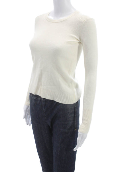 Rag & Bone Womens Merino Wool Pullover Sweater Ivory Crewneck Size 2XS