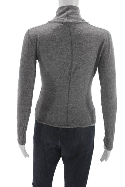 Rag & Bone Jean Womens Basic Turtleneck T-Shirt Gray Lyocell Long Sleeve Size XS