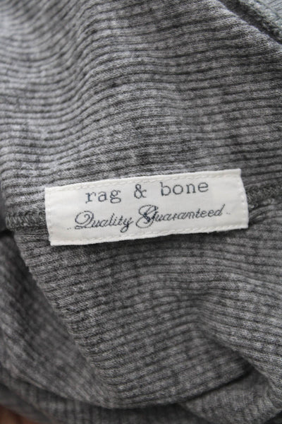 Rag & Bone Jean Womens Basic Turtleneck T-Shirt Gray Lyocell Long Sleeve Size XS