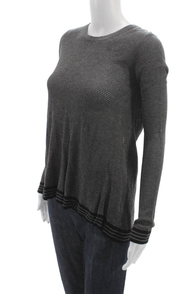 Rag & Bone Jean Womens Gray Striped Pullover Sweater Size XS