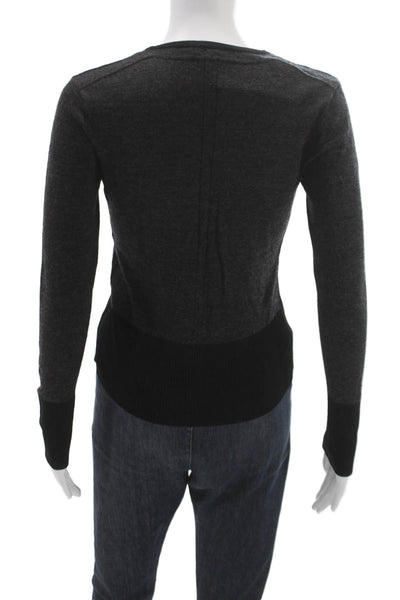 Rag & Bone Womens Merino Wool V-Neck Pullover Gray Long Sleeve Size XS