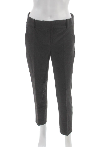 J Crew Women Ankle Pants Black Polyester Zip Inseam 26 Size 6